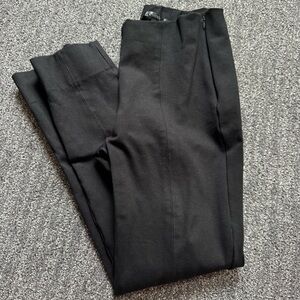Quince Women’s Ultra Stretch Ponte Pintuck Ankle Pants Black Size Medium
